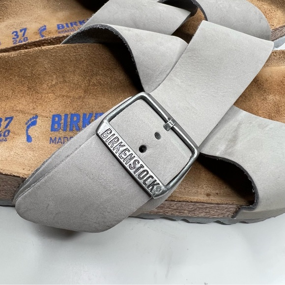 BIRKENSTOCK Siena Soft Footbed Nubuck Leather Dove Gray Size 37 EU 6 - 6.5 US - Picture 13 of 15